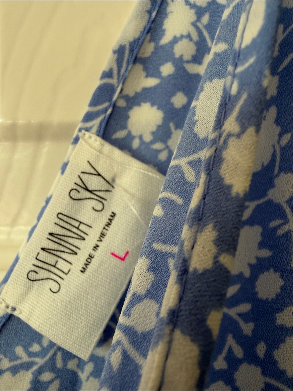 NWT Sienna Sky Light Blue Floral Maxi Dress - Picture 3 of 7